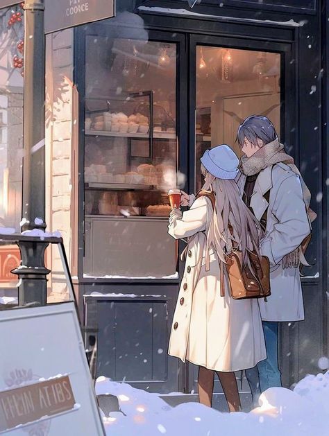 Beauty Of Anime, Love Wallpapers, Snow Couple, Best Wallpaper Hd, Best Wallpaper, Cute Couple Drawings, Love Illustration, Cute Couple Art, Anime Love Couple