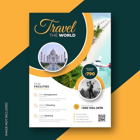 Travel Flyer, Cover Page Template, Travel Poster Design, Corporate Travel, Graphic Design Flyer, Flyer Design Inspiration, Public Place, Brochure Cover, Design Brochure