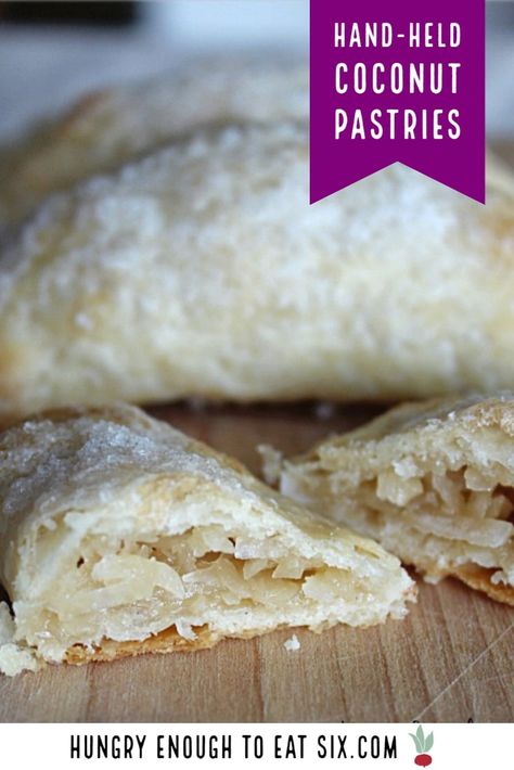 Turn Over Recipe, Fried Hand Pies, Sour Cream Sugar Cookies, Coconut Filling, Butter Pastry, Turnover Recipes, Hand Pie Recipes, Fried Pies, Midday Snack