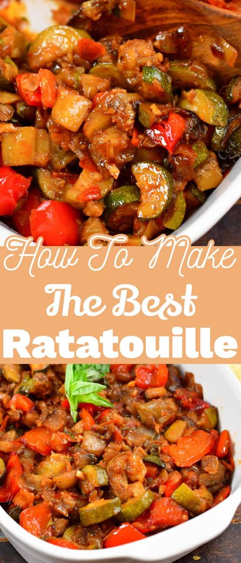 Roasted Vegetable Ratatouille, Traditional Ratatouille, Vegetable Ratatouille, Easy Ratatouille Recipes, Eggplant Zucchini, Ratatouille Recipe, Summer Vegetables, Eggplant Dishes, Roast Eggplant