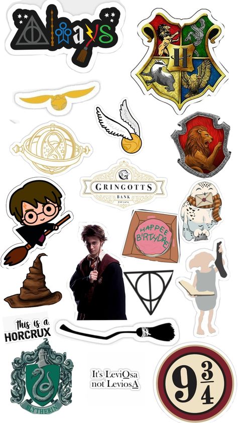 Hogwarts Stickers Printable, Harry Potter Doodles, Harry Potter Planner, Harry Potter Scrapbook, Collage Stickers, Imprimibles Harry Potter, Cumpleaños Harry Potter, Sticker Printable, Harry Potter Draco Malfoy