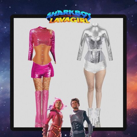 Shark Boy Costume Girl, Shark Boy Lava Girl Costume College, Lava Girl Costume Adult, Lola From Shark Tale Costume, Lava Girl Costume Women, Sharkboy And Lavagirl Costume Diy, Lava Girl Costume College, Sharkboy And Lava Girl Costume, Lava Girl Makeup