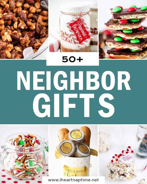 Sharing our favorite neighbor Christmas gifts. From Root Deer Floats, to Holiday Nog Pull Apart Bread, even all the way to Salsa.....we've got you covered for the best gifts this year! #handmadegifts #homemadegifts #diygifts #neighborgifts #christmasgifts #diy #christmas #holiday #holidaygifts #iheartnaptime Funny Neighbor Christmas Gifts, Lds Neighbor Christmas Gifts, Inexpensive Neighbor Gifts, Inexpensive Christmas Gifts For Neighbors, Neighbor Christmas Gift Basket, Baked Goods For Neighbors, Christmas Gift Neighbor, Fall Neighbor Gifts, Thank You Gifts For Neighbors