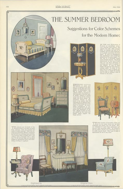 LHJ, 1920 1920 Apartment, 1920 Bedroom, American Foursquare House, 1920s Bedroom, House Cottage Style, Peaceful House, Foursquare House, 1920s Architecture, Old Hollywood Icons