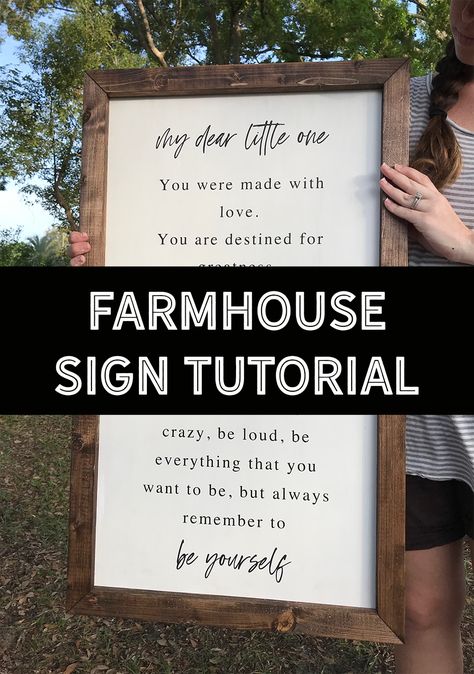 Make A Stencil, Farmhouse Signs Diy, Diy Farmhouse Ideas, Framed Signs, Make Your Own Sign, Using Cricut, Wooden Signs Diy, Farmhouse Wood Sign, How To Make Signs