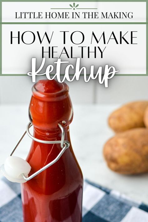 This homemade ketchup recipe is the perfect easy homemade condiment recipe. Naturally sweetened, vegan, easy to make, and clean eating approved. This healthy homemade ketchup recipe is made with tomato paste, maple syrup, and a few basic ingredients. If you've been wondering how to make your own healthy homemade condiments, get started with this easy and delicious ketchup recipe. Healthy Ketchup Recipe, Diy Ketchup, Vegan Clean Eating, Homemade Ketchup Recipes, Ketchup Recipe, Homemade Ketchup, Avoid Processed Foods, Homemade Condiments, Homemade Syrup