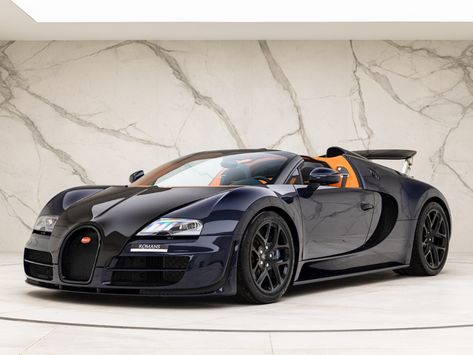 2015 Used Bugatti Veyron 16.4 Grand Sport Vitesse | Black & Blue Exposed Carbon Fibre Bugatti Veyron Vitesse, Aston Martin Dbs Volante, Bugatti Veyron Grand Sport Vitesse, Sports Cars Bugatti, Tmax Yamaha, Slr Mclaren, Car Up, Bugatti Cars, Performance Engines