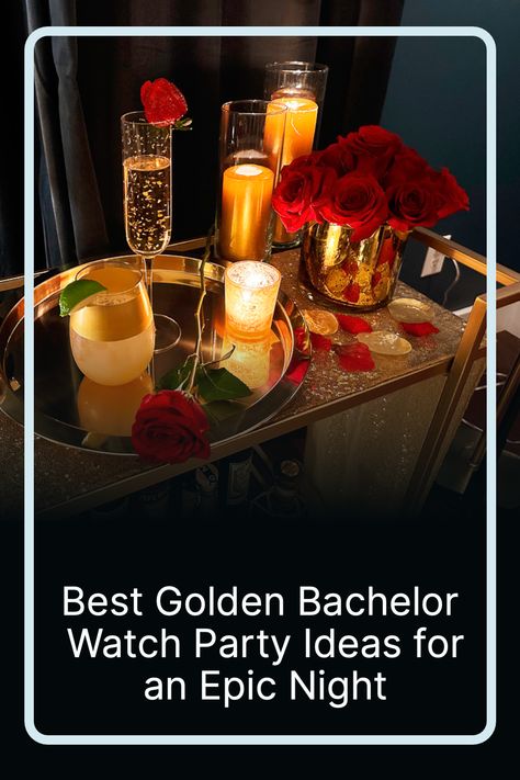 Get ready to roll out the golden carpet! 🎬🌟 Our ideas for the ultimate Golden Bachelor watch party will make you the talk of the town! 📺🍾 Think glitz, glamour, and all things gold 🏆✨ With us, make every episode a golden event to remember 💍🥂 From cocktail ideas to the perfect golden-themed décor, no celebration is too big or too small. Follow us for more! 🎉✨ Golden Bachelor Watch Party, Golden Bachelorette Party, Bachelor Watch Party, Viewing Party Ideas, Bachelor Viewing Party, Watch Party Ideas, Golden Bachelor, Diy Crafts For Teens, Cocktail Ideas