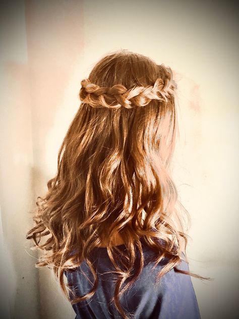 Dutch Crown Braid, Paint Ideas 2023, Aesthetic Hair Color, Intricate Braided Updo, Crown Braid Wedding, Senior Recital, Braid Crown Tutorial, Nails Paint, Bun With Curls