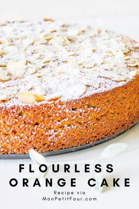 Flourless Orange Cake, Flourless Cake Recipes, Orange And Almond Cake, Almond Flour Cakes, Winter Dessert, Cakes To Make, Flourless Cake, Orange Cake Recipe, Almond Meal