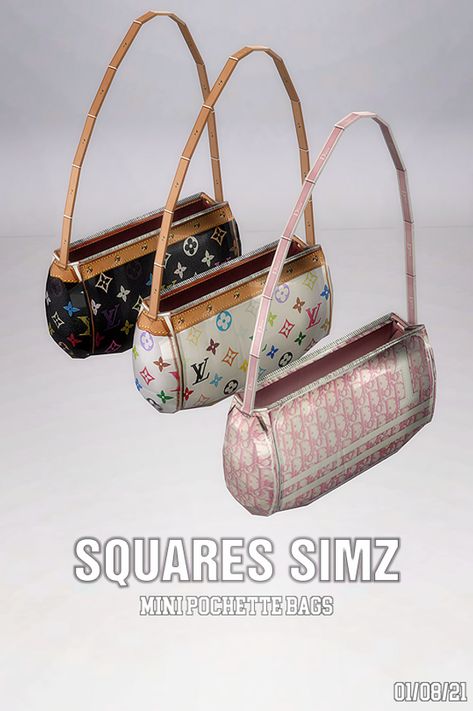 Mini Pochette bags Ts4 Purse Cc, Sims 4 Cc Shoes Ultimate Collection, Sims 4 Marc Jacobs, Ts4 Bag Cc, Sims4 Cc Bags, Sims 4 Chanel Bag, Sims 4 Crossbody Bag, Sims 4 Purse Accessory, Body Presents Sims 4 Cc