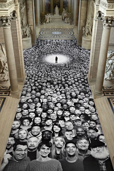 Artist JR turns the Panthèon in Paris INSIDE OUT | http://www.yatzer.com/jr-inside-out-pantheon Inside Out Project, 3d Street Art, Sculpture Installation, Land Art, Street Artists, Op Art, Public Art, Banksy, Exhibition Design