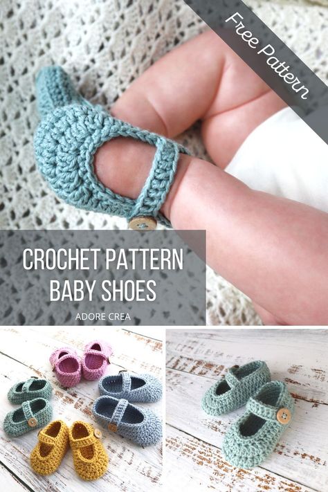 Crochet Baby Shoes Free Pattern, Crochet Baby Booties Free Pattern, Crochet Baby Projects, Crochet Baby Socks, Baby Booties Free Pattern, Crochet Baby Booties Pattern, Shoes Crochet, Crochet Shoes Pattern, Crochet Baby Shoes Pattern