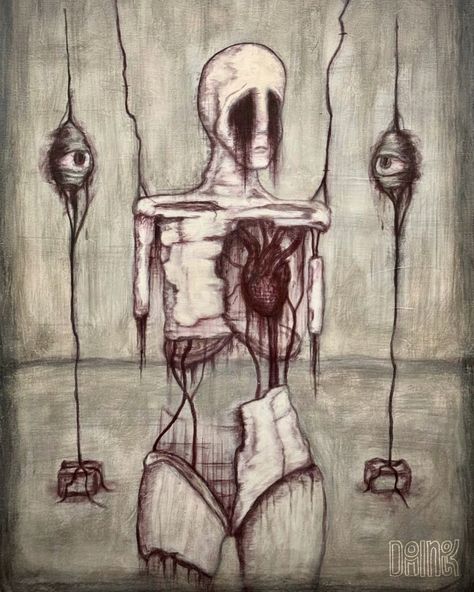 one of my favourite paintings [50x70]cm acrylic on canvas : : : #artist #acrylicpainting #darkart #contemporaryart #artgallery Contemporary Art, Acrylic Painting, Dark Art How Pinterest Sees Me As A Painting, Gore Painting, Body Horror Art Ideas, Disturbing Art, Cute Gore Art, Disturbing Paintings, Canabalism Art, Gory Paintings, Body Dysformia Art