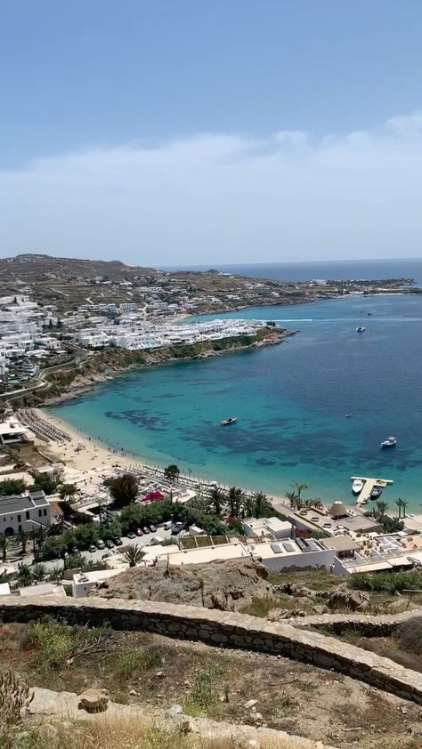 kirstypoole on Instagram: Have you been to Mykonos 🇬🇷 🤍💙 Views overlooking Psarou Beach 🏖 @nammosworld @nammosvillage #mykonos #summeringreece #jetsettravel… Psarou Beach Mykonos, Mykonos Island, Reel Ideas, Mykonos Greece, Visiting Greece, Greek Islands, Travel Inspo, Mykonos, R A