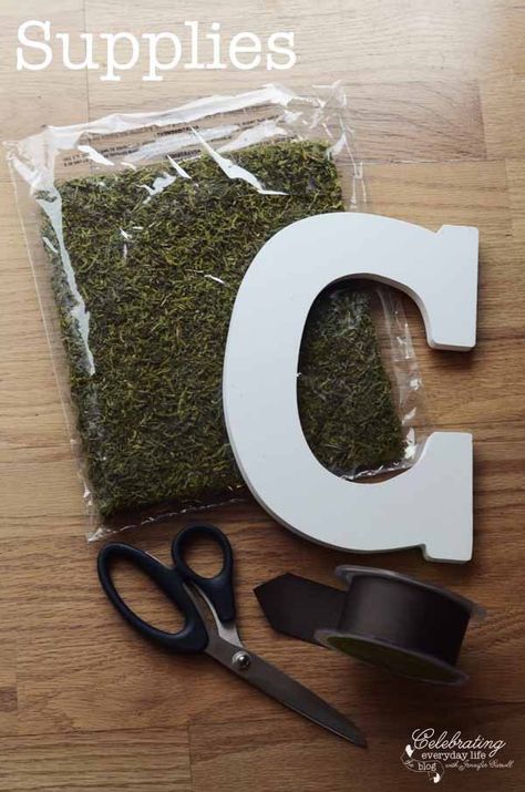 [d]Do you love monograms? I do!! Moss Covered Letters, Letter Tutorial, Moss Letters, Diy Moss, Paint Fabric, Moss Covered, Diy Letters, Moss Wall, Decor Accents