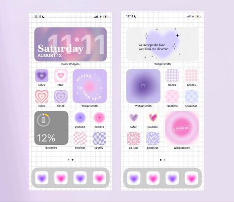 Pink And Purple Phone Theme, Cute Phone Themes Purple, Pink Purple Widget, Purple Aesthetic Ios 16, Iphone Purple Theme, Phone Theme Ideas Purple, Phone Theme Background, Phone Theme Ideas Aesthetic, Phone Theme Purple