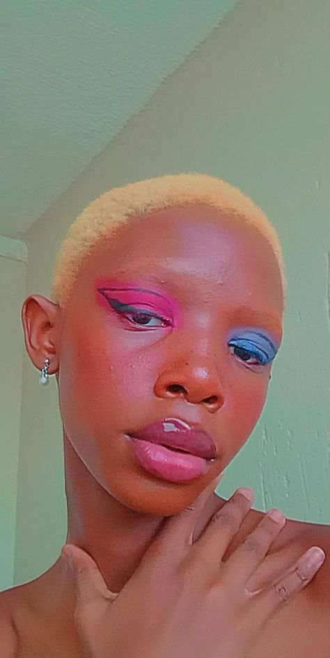 trans pride makeup. Trans Makeup Tutorial, Trans Makeup, Trans Mask Makeup, Trans Men Makeup, Trans Flag Makeup, Trans Pride Makeup, Pride Makeup Trans, Trans Flag, Pride Makeup