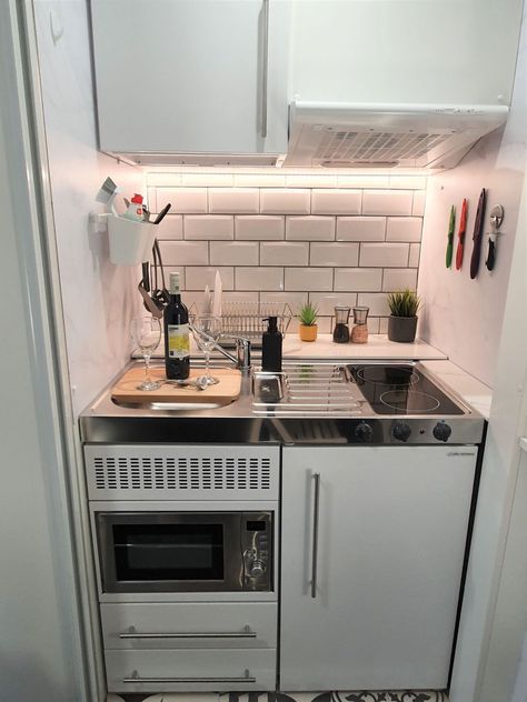 Small Space Kitchenette Ideas, Tiny Home Appliances Products, Kitchen In Bedroom Mini, Mini Kitchenette Small Spaces, Kitchen In A Closet, Space Saving Tiny House Ideas, Kitchenette Ideas Guest Suite Mini Kitchen, Tiny Kitchenette, Tiny House Porch