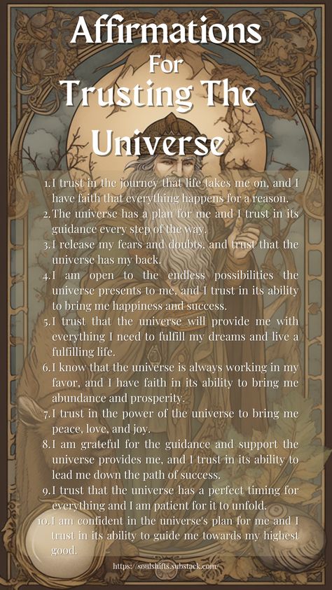 Trusting The Universe, Universe Quotes Spirituality, Spirituality Affirmations, Healing Affirmations, Universe Quotes, Energy Healing Spirituality, Affirmations For Happiness, Spiritual Manifestation, Self Love Affirmations