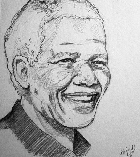 Now, most of us know Nelson Mandela as having been an exceptional leader, his outstanding ability to look past enemity and grudges, his constant struggle to bring love and understanding out of conflict and hatred are worth noting .We also know of some... Nelson Mandela Pictures, Nelson Mandela Art, Mandela Drawing, Love And Understanding, Mandela Art, White Artwork, Social Status, Drawing Face, Memorial Tattoos