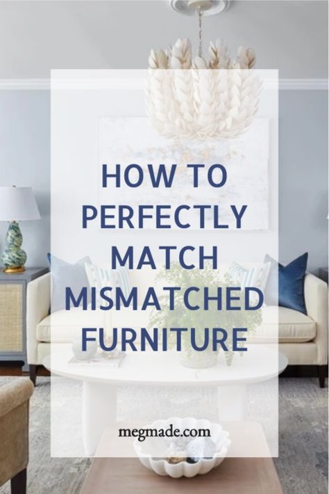 ✨How To Perfectly Match Your Mismatched Furniture✨ I get asked all the time how I create a cohesive look with mismatched furniture. ​​Click the link to read my blog on how I do it! ​In my opinion, homes look much more curated and collected when using mismatched furniture - plus it's way more fun to create. We did this couch for @crystalblackshaw! This is a perfect example of matching otherwise mismatched furniture to really pull off a gorgeous overall look! Mixed Matched Couches, Mismatched Lounge Furniture, Non Matching Furniture Living Rooms, Mismatched Chairs Sitting Area, Mix Matched Sofas In Living Room, Mixed Lounge Furniture, Miss Matched Furniture Living Room, Mismatching Furniture Living Room, Mix And Match Chairs Living Room