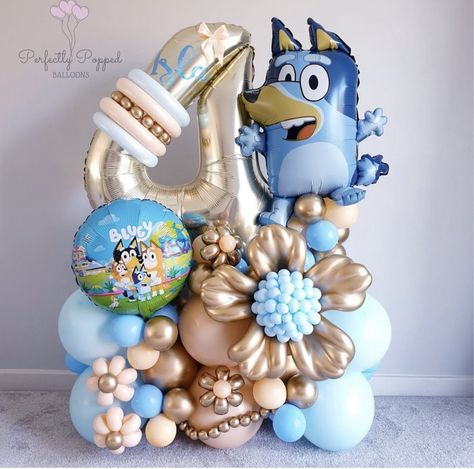 Bluey Balloon Arrangements, Bluey Balloon Bouquets, Bluey Balloon Garland Ideas, Western Nebraska, Balloons Bouquet, Pretty Balloons, Butterfly Balloons, Bluey Party, Its A Boy Balloons