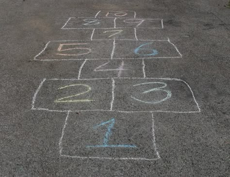 Hopscotch. I loved hopscotch,even won first place in eigth grade school tournament. Easy Birthday Party Games, Childhood Games, Good Ole Days, Birthday Party Games, Those Were The Days, I Remember When, Oldies But Goodies, Polly Pocket, My Memories