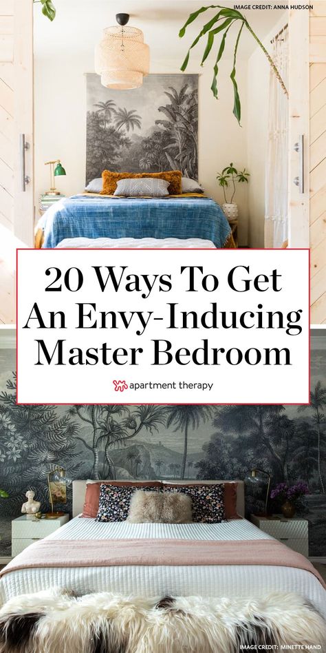 From painted accent walls to statement lights and more, read on to see the beautiful master bedroom decorating ideas we’re loving right now. #bedrooms #bedroomideas #bedroomdecor #bedroomdecorideas #bedroomtrends #masterbedroom #decorideas Diy Home Decor Signs, Diy Home Decor Boho, Diy Home Storage, Hygge Bedroom, Stylish Master Bedrooms, Bedroom Inspirations Master, Beautiful Bedrooms Master, Bedroom Upgrade, Bedroom Trends