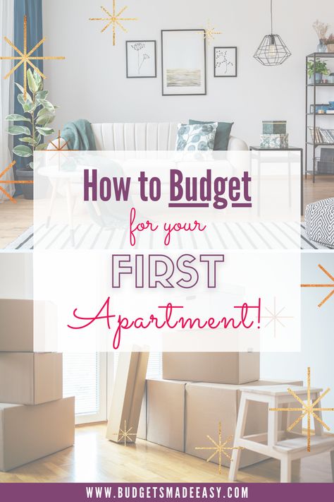 How to Budget for your First Apartment Checklist. Follow these budget tips to getting your first apartment. Use a budget spreadsheet to easily stay on track.