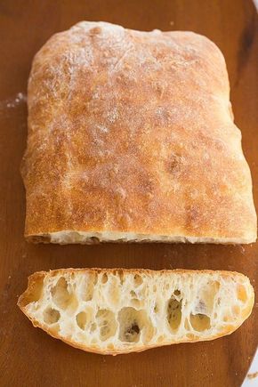 Homemade Ciabatta Bread, Ciabatta Bread Recipe, Pembuat Roti, A Loaf Of Bread, Ciabatta Bread, Loaf Of Bread, Yeast Bread, Crumpets, Bread And Pastries