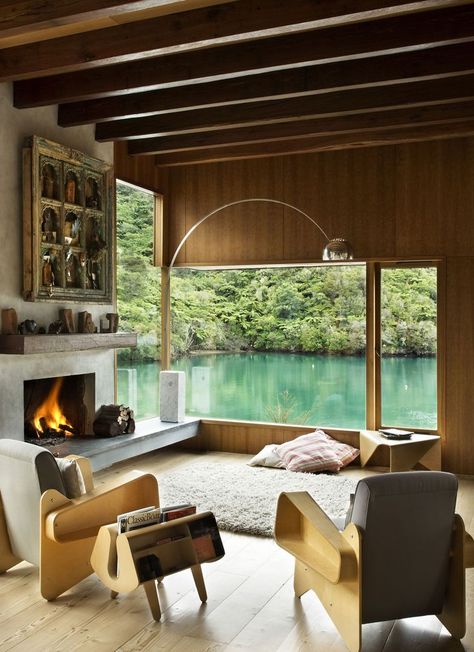 10 Waterfront Properties That Speak Nature's Language Best Modern House Design, Waterfront Property, Bay House, Room With A View, Design Del Prodotto, Pune, Modern House Design, Dream Homes, Home Interiors