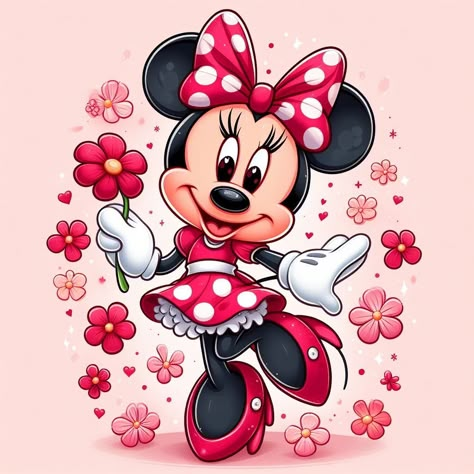 Minnie Mouse Pictures Image, Minnie Mouse Painting, Mickey Minnie Wallpaper, Twodles Birthday, Disney Heroes, Mouse Paint, Disney Coco, Butterfly Cake Topper, Minnie Mouse Pictures