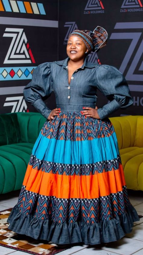 Zazi Clothing Factory | It’s a count down to the big day🥳❤️🥳❤️❤️… #ZaziWay or NoWay😍❤️ | Instagram Long Shweshwe Dress, Mbaco Dresses, Umbaco Xhosa Dresses Modern, Shweshwe Dresses Patterns, Umbaco Xhosa Skirt, Xhosa Traditional Skirts, Modern Shweshwe Dresses For Makoti, Seshweshwe Dresses, Xhosa Traditional Dresses