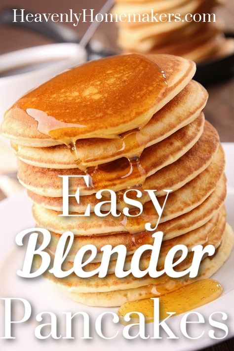 Applesauce Pancakes, Blender Pancakes, Homemade Pancake Recipe, Whole Wheat Pancakes, Wheat Pancakes, Pancake Toppings, Wheat Recipes, Recipes With Whipping Cream, Pancake Recipe Easy