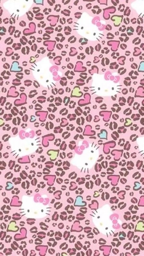 Back Ground, Leopard Print, Hello Kitty, Kitty, Ring, Pink