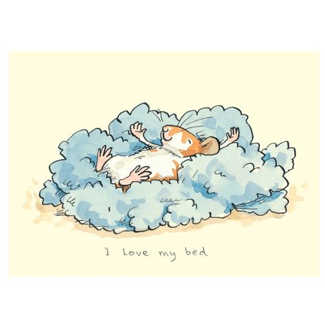 I Love My Bed, Two Bad Mice, Maus Illustration, Anita Jeram, Tiny Art, My Bed, Childrens Illustrations, Pics Art, Children's Book Illustration