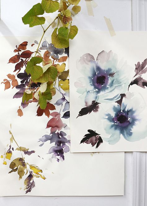 Helen Dealtry Watercolors Helen Dealtry, Contemporary Watercolor Art, Gouache Flowers, Loose Watercolor Paintings, Friday Love, Contemporary Watercolor, Loose Watercolor, Small Drawings, Watercolor Paintings Tutorials