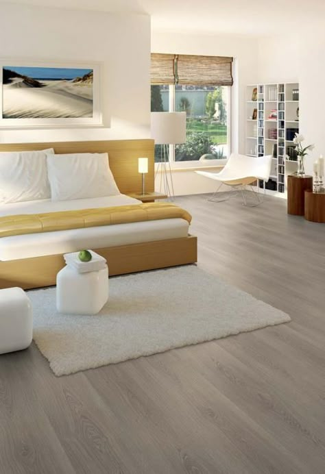 White Oak Laminate Flooring, Painting Laminate Floors, White Laminate Flooring, Herringbone Laminate Flooring, Grey Laminate Flooring, Design Ložnic, Hardwood Floor Colors, Oak Laminate Flooring, Oak Laminate