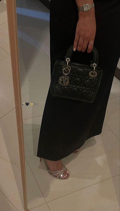 luxury, bag, black, dior Lady Dior Aesthetic, Lady Dior Bag Aesthetic, Lady Dior Bag Black, Mini Lady Dior, Dior Aesthetic, All The Small Things, Rich Women, Woman Dress, Luxury Bag