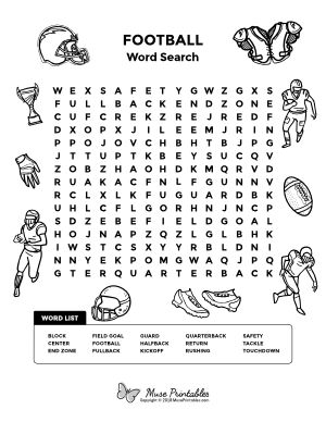 Free Printable Word Searches Football Crossword Puzzle Free Printable, Football Activity Sheets, Football Worksheets For Kids, Football Worksheets, Sports Word Search, Football Word Search, Word Puzzles For Kids, Sports Trivia, Free Word Search Puzzles