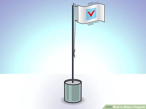 How to Make a Flagpole (with Pictures) - wikiHow Flag Poles Ideas, Diy Flag Holder, Flag Pole Ideas Diy, Diy Flag Pole, Pvc Flag Pole, Vender Booth Ideas, Vender Booth, Feed Animals, Lots Of Land