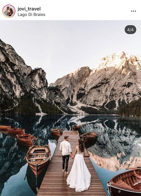 Dolomites Wedding, Luxury Honeymoon Destinations, Honeymoon Destination Ideas, Honeymoon Spots, The Dolomites, Breathtaking Places, California Elopement, Aesthetic Picture, Wedding Session