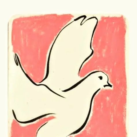 el&em - Laura Humphris on Instagram: "57/365 Dove on pink background. 7th of the seriesboil pastel +ink brushpen drawings. An Easter dove in 3 different ways + tiny thumbnails 🕊 It was impossible to post in the previous days but I didn't want to miss the occasion tonpist this Dove and to wish again happy Easter to everyone. About this sketches: the line has been a lot inspired by some drawings of Matisse - go and look for them to understand why this simple line attracts me so much 💗 Simple Dove Drawing, Brushpen Drawings, Dove Doodle, Dove Drawing, Dove Flying, Some Drawings, Ap Studio Art, Drawing Inspo, Studio Art