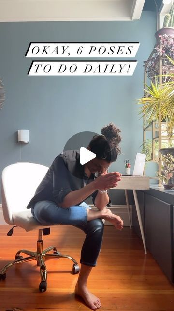 Yoga Daily Practice on Instagram: "Reel By @officeyoga_ ✨ Office Yoga Poses to Do Daily  1. Downdog 2. Crescent Lunge  3. Revolved Crescent Lunge 4. Triangle Pose  5. Pyramid Pose 6. Seated Pigeon  Okay, 6 poses to do daily! Follow @officeyoga_ for more tips and inspiration. ✨  #DeskYoga #CorporateYoga #Yogateacher #Yogainspiration #Meditation #WorkplaceWellness #EmployeeHealth #yogainspiration #yogadailypractice" Office Yoga Poses, Pigeon Yoga Poses, Crescent Lunge Yoga Pose, Saddle Pose Yin Yoga, Pigeon Pose Yoga Beginner, Crocodile Pose Yoga, Desk Yoga, Corporate Yoga, Crescent Lunge