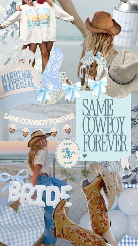 Beach Cowboy Bachelorette, Costal Cowboy Bachelorette, Denim Cowgirl Bachelorette, Coastal Cowgirl Wedding Aesthetic, Coastal Cowgirl Bachelorette Theme, Costal Cowgirl Bachelorette Ideas, Beach Cowgirl Bachelorette, Coastal Cowboy Bachelorette, Bachelorette Party Ideas Cowgirl