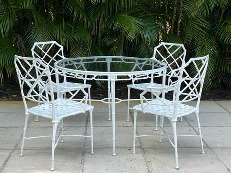 Bamboo Patio, 17 Number, Furniture Mid Century Modern, Mid Century Modern Outdoor, Furniture Mid Century, Modern Outdoor Living, Oval Table, Rectangle Table, Faux Bamboo