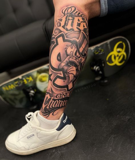 Leg Sleeve Tattoo Ideas Men, Graffiti Leg Tattoos, Men Leg Sleeve Tattoo Ideas, Chicano Leg Sleeve, Leg Tattoo Ideas For Men, Leg Tattoos Ideas, Chicano Sleeve, Self Made Tattoo, Leg Tattoos For Men