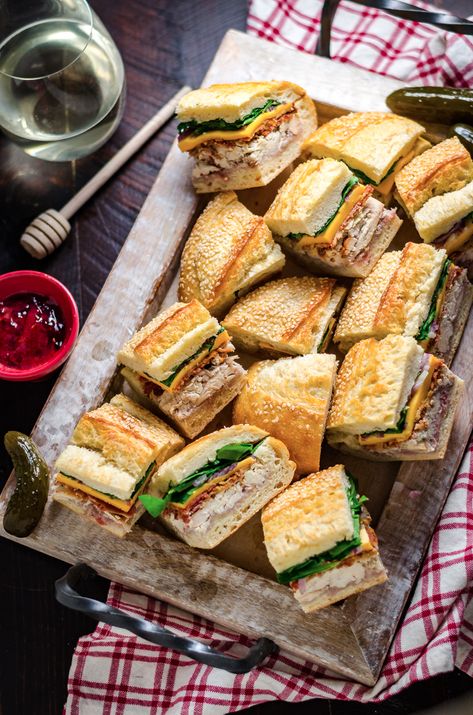 Chicken Bacon Pressed Picnic Sandwiches with Raspberry Honey Mustard - Host The Toast No Heat Lunch, Honey Mustard Recipes, Pressed Sandwich, Picnic Sandwiches, Picnic Lunches, Picnic Date, Sac Lunch, Sandwiches And Wraps, Perfect Picnic