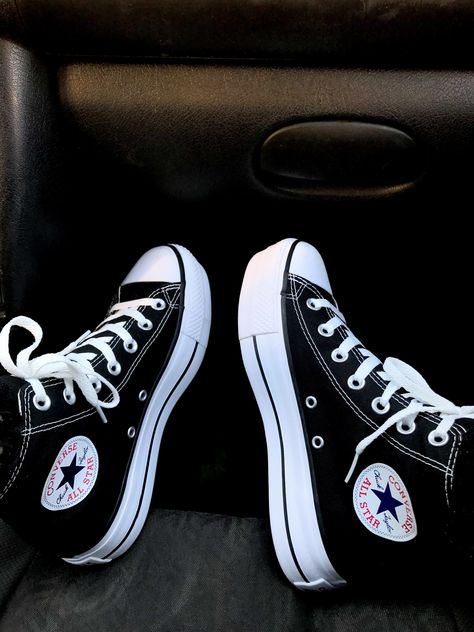 All Star Converse Women, Converse Lift Platform, Shoe Collection Aesthetic, All Star Converse Outfit, Converse Lift, Converse Heels, Zapatillas All Star, Cute Converse Shoes, Tenis Converse